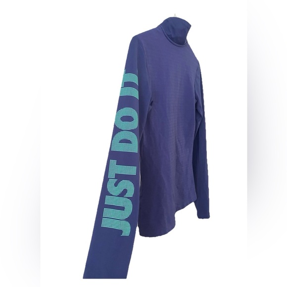 Nike Dri-FIT Purple Long Sleeve 1/4 Zip Top size M - Picture 2 of 5